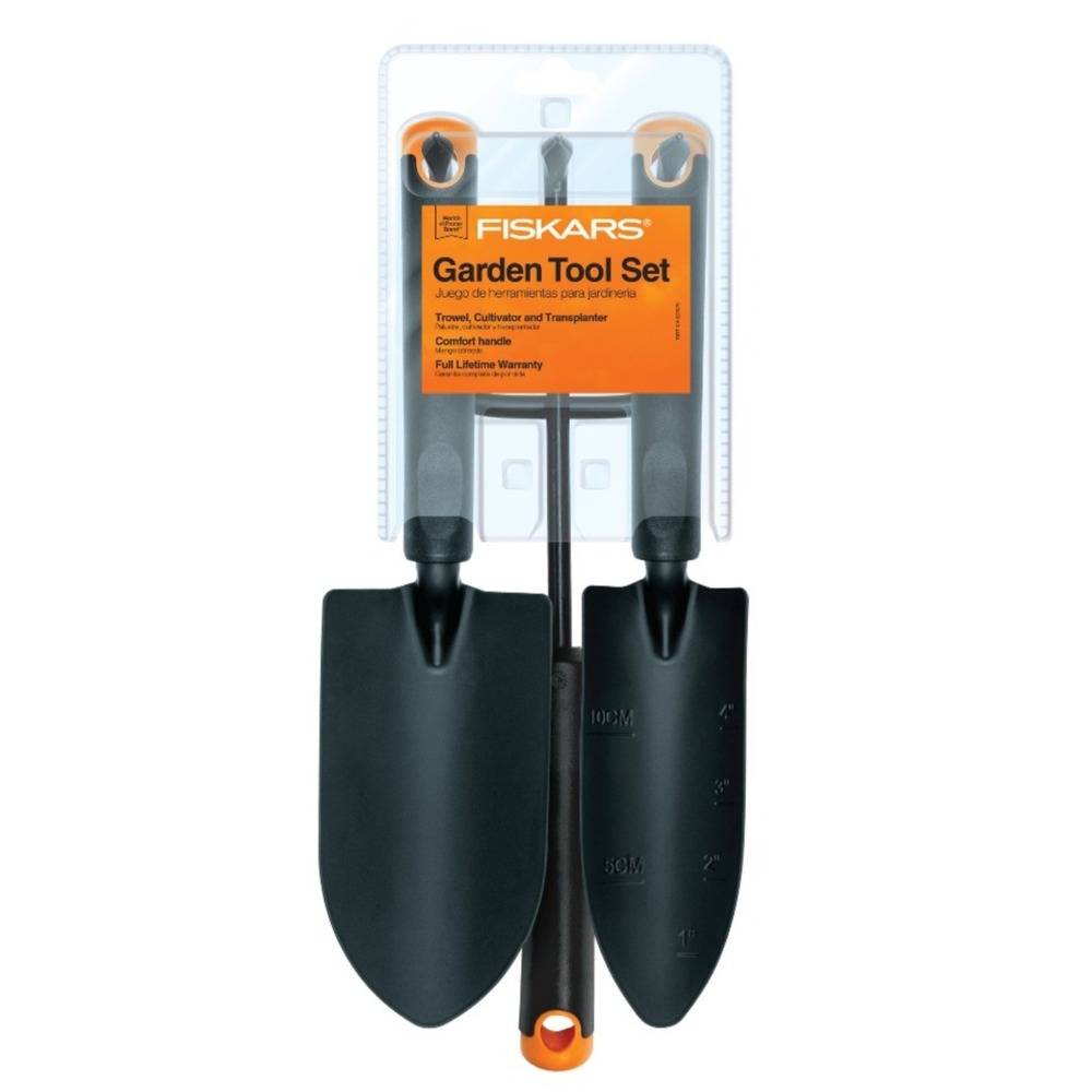 Fiskars 3-Piece Garden Tool Set, Lawn and Yard Planting